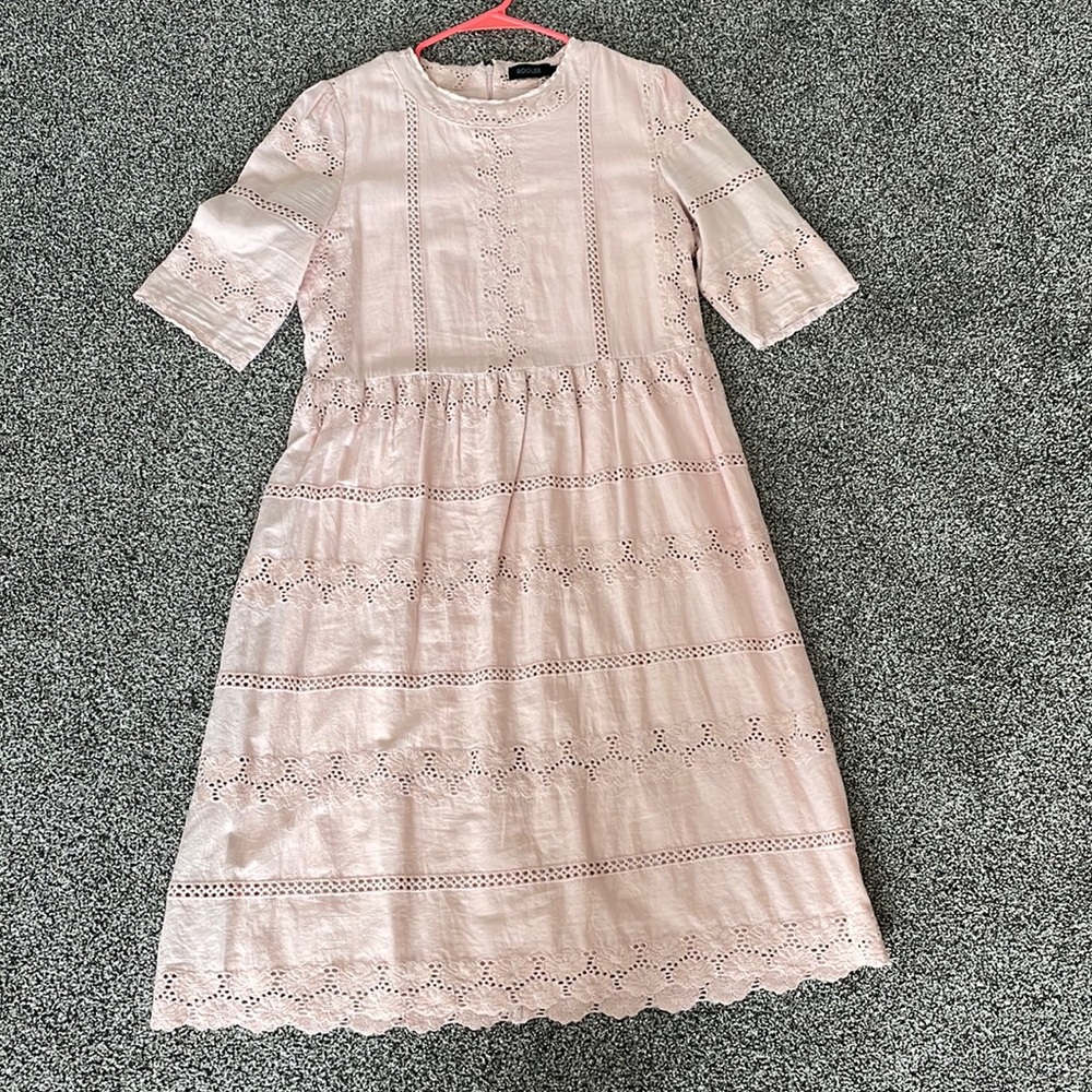 Roolee pink eyelet dress